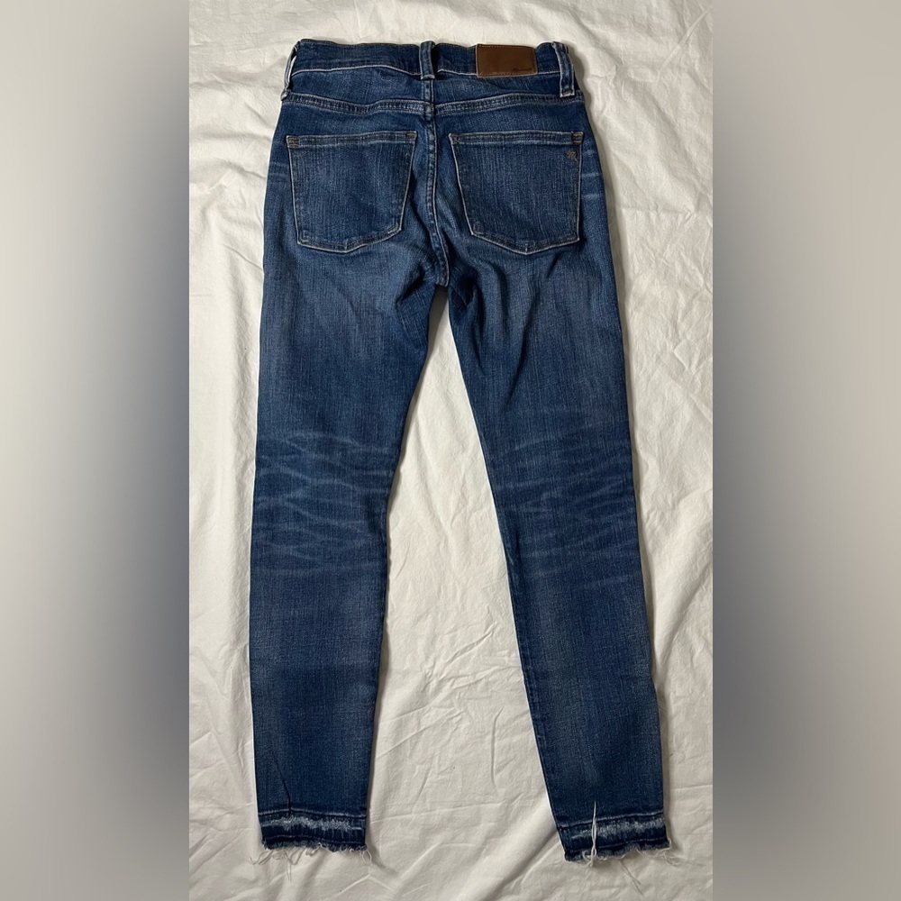 Madewell 9" High-Rise Skinny Ripped & Repaired York Wash Denim Jeans 24P - Picture 4 of 14